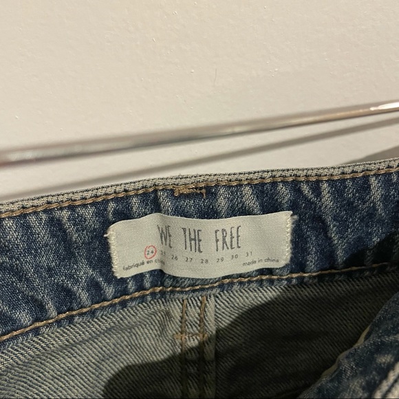 Free People We The Free Zip It Up O-Ring Denim Mini Skirt Sz 24 - Picture 7 of 8